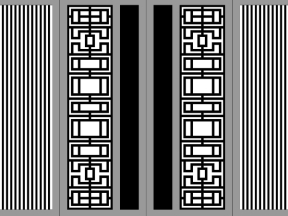 File cnc thiết kế cổng 4 cánh hoa văn đơn giản