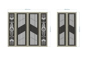 File cnc thiết kế cổng 4 cánh và 2 cánh sang trọng