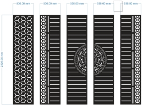 File cnc thiết kế cổng 6 cánh trống đồng và đồng tiền
