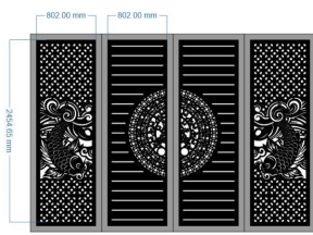 File cnc thiết kế cổng cá chép