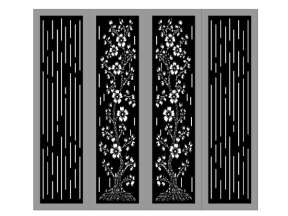 File cnc thiết kế cổng cây hoa đẹp nhất