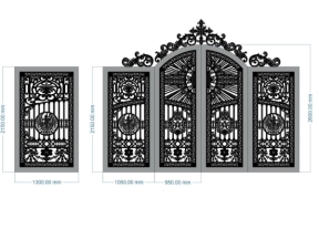 File cnc thiết kế cổng công giáo chính phụ