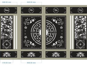 File cnc thiết kế cổng xuân hạ thu đông