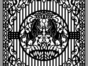 File cnc thiết kế hàng rào ngựa đẹp