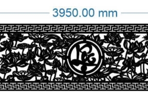 File cnc thiết kế hàng rào sen dương chữ lộc 