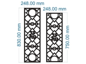 File cnc thiết kế hoa văn chữ phúc hán