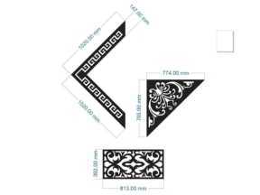 File cnc thiết kế hoa văn cổng dxf 2d