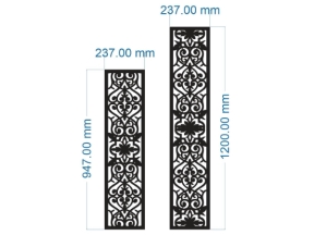 File cnc thiết kế hoa văn trụ lan can 2 kt