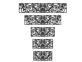 File cnc thiết kế lan can 5 kích thước xây dựng dxf