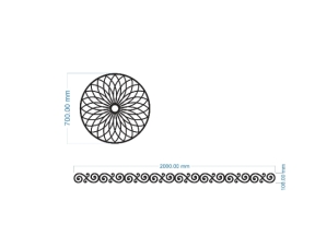 File cnc thiết kế mái kính tròn và diềm mái