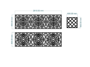 File cnc thiết kế vách ngăn chữ thọ đẹp