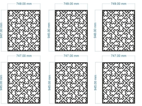 File cnc thiết kế vách ngăn chữ vạn 6 diện tích thiết kế