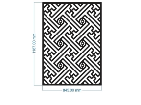 File cnc thiết kế vách ngăn gấm 2d
