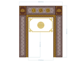 File cnc thiết kế vách ngăn phòng thờ dxf
