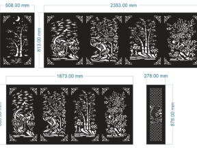 File cnc tùng cúc trúc mai và cá chép
