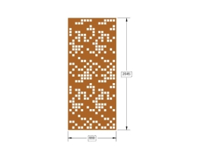 File cnc vách cổng mẫu họa tiết ô vuông dxf