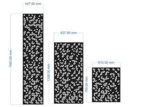 File cnc vách mẫu họa tiết tam giác đơn giản