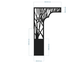 File cnc vách ngăn mẫu họa tiết cây đẹp dxf