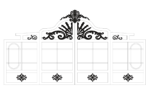 File đầy đủ hoa văn cổng 4 cánh cnc