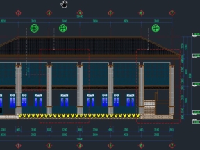 File dwg hồ sơ trường mầm non 2 tầng 4 phòng học 12.6x23.4m