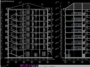 File dwg kiến trúc nhà chung cư 8 tầng