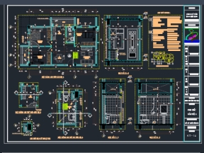File dwg mẫu văn phòng 5 tầng 38x19m(kiến trúc+kết cấu+dự toán)