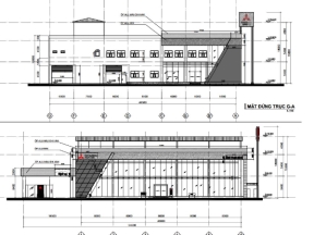 File dwg  nhà kho 54.5x46.5m