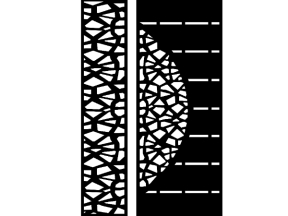 File dxf cnc cổng 4 cánh  đặc biệt phong cách mắt