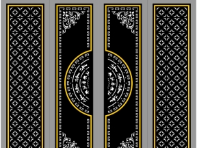 File dxf file cad cổng 4 cánh trống đồng cnc đẹp