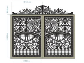 File file cad cnc cổng 2 cánh dxf