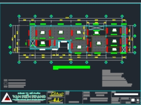 File file cad nhà dân 8.5x50m (kiến trúc+ kết cấu điện nước)