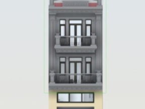 File kiến trúc mẫu nhà phố tân cổ điển 5x20m