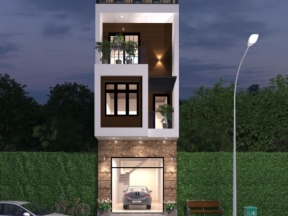 File kiến trúc nhà dân cao cấp diện tích 5x17m