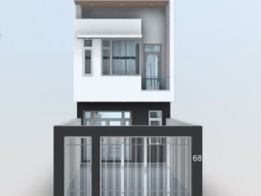 File kiến trúc nhà phố 2 tầng 5x14m