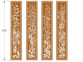 File mẫu cổng 4 cánh tứ quý tứ quý cnc dxf