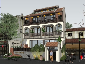 File mẫu ngoại thất villa homestay hội an