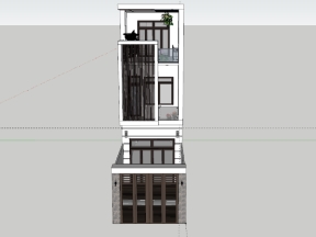 File nhà phố 3 tầng hiện đại 4x25m