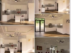 File nội thất Phòng khách Nhà bếp mẫu công trình tân cổ mẫu biệt thự đầy đủ model Sketchup