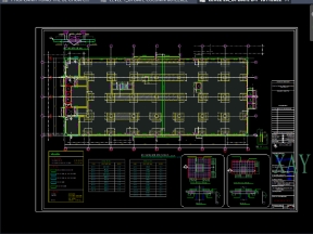 File revit 2023 kết cấu văn phòng 8 tầng 35x88m(3d+mặt bằng)