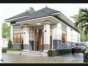 File revit full kiến trúc kết cấu điện nước mẫu nhà mái Nhật 1 tầng