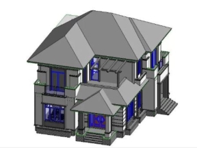 File revit mẫu biệt thự 2 tầng 14.5x11.5m
