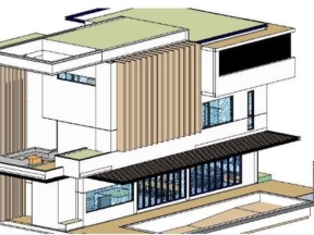 File revit mẫu biệt thự 3 tầng cao cấp 11x24m