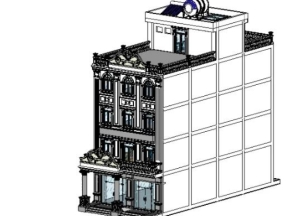 File revit nhà ở 4 tầng 1 tum 9.23x24.3m
