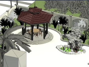 File revit sân vườn tiểu cảnh cây cối