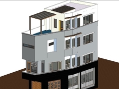 File revit thiết kế nhà phố 5 tầng kích thước 4.6x12.5m