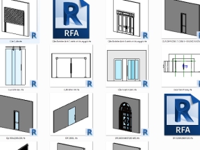 File revit tổng hợp 15 loại cửa đi trong thường dùng