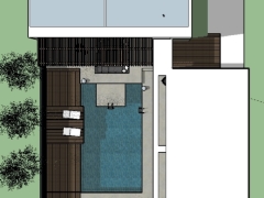 File Sketchup 2014 kiến trúc thiết kế biệt thự 2 tầng 20x30m đầy có bể bơi chi tiết