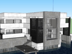 File Sketchup mẫu biệt thự 2 tầng đẹp 2021