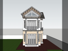 File sketchup nhà 2 tầng 6.2x13.2m