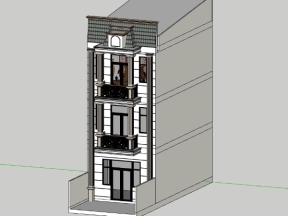 File sketchup nhà 3 tầng 5x10m